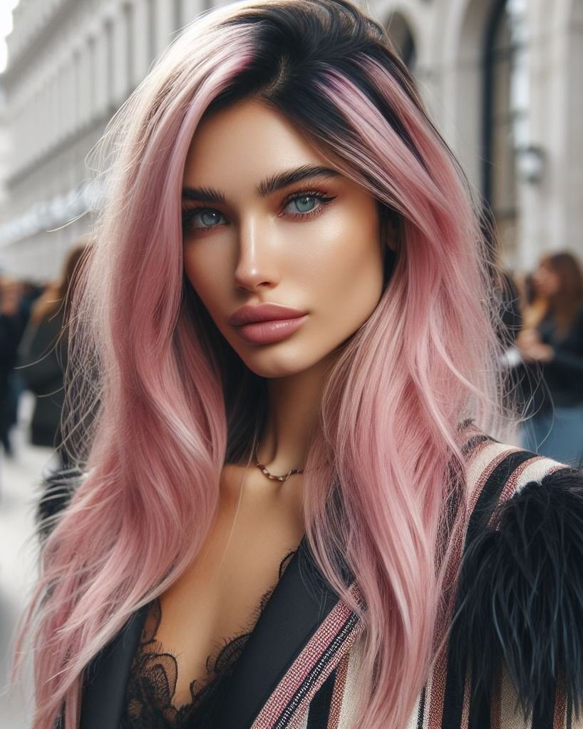 90s Vibes are Back: Channel your inner rock chick with bubblegum pink hair and feathered layers. 