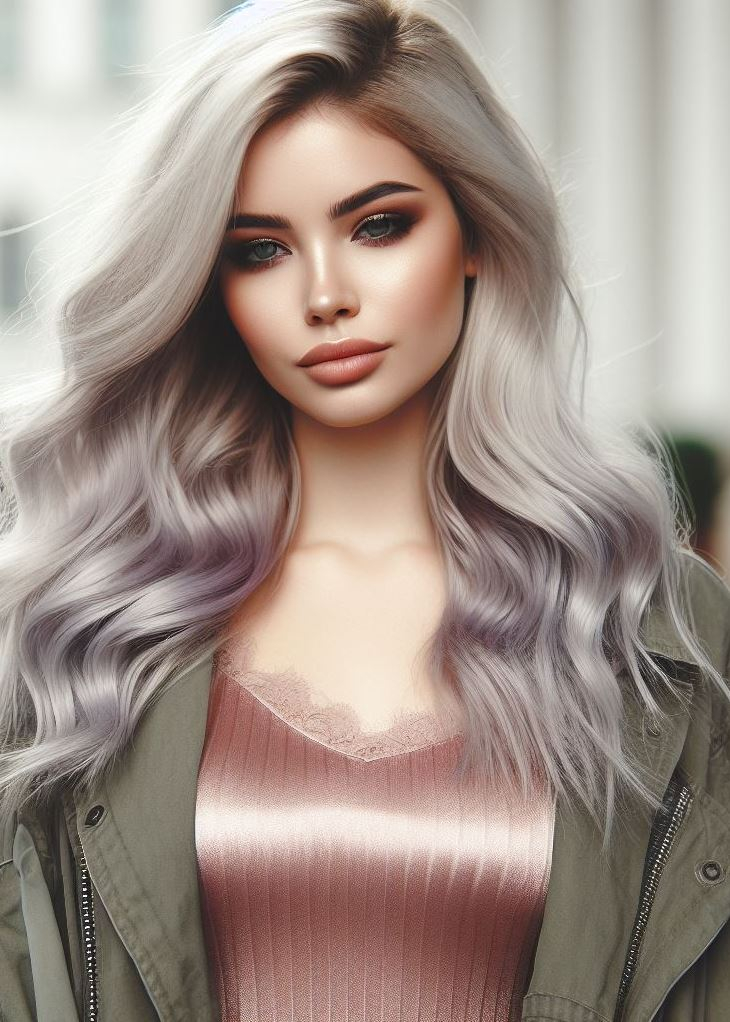 For the Fair of Skin ✨: Platinum blonde with lavender undertones is a match made in heaven for cool skin tones. Find endless inspiration for your next hair transformation!