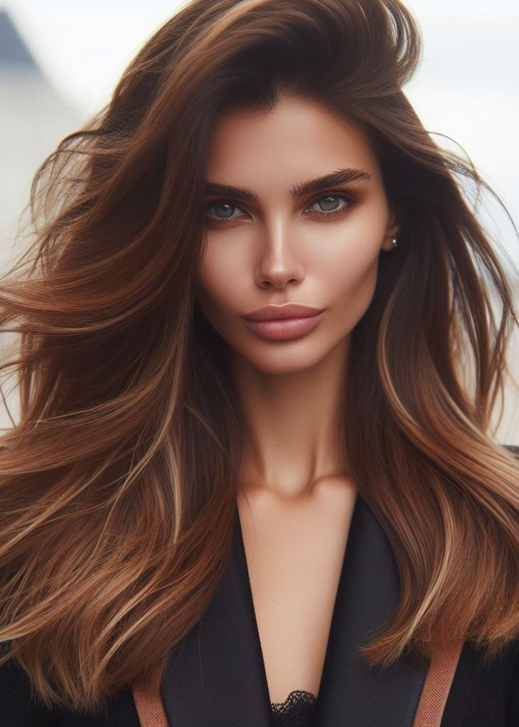 Naturally Beautiful Brunette : Enhance your natural brunette beauty with subtle honey highlights in your chestnut brown hair. This pin collection showcases the power of a touch of gold!