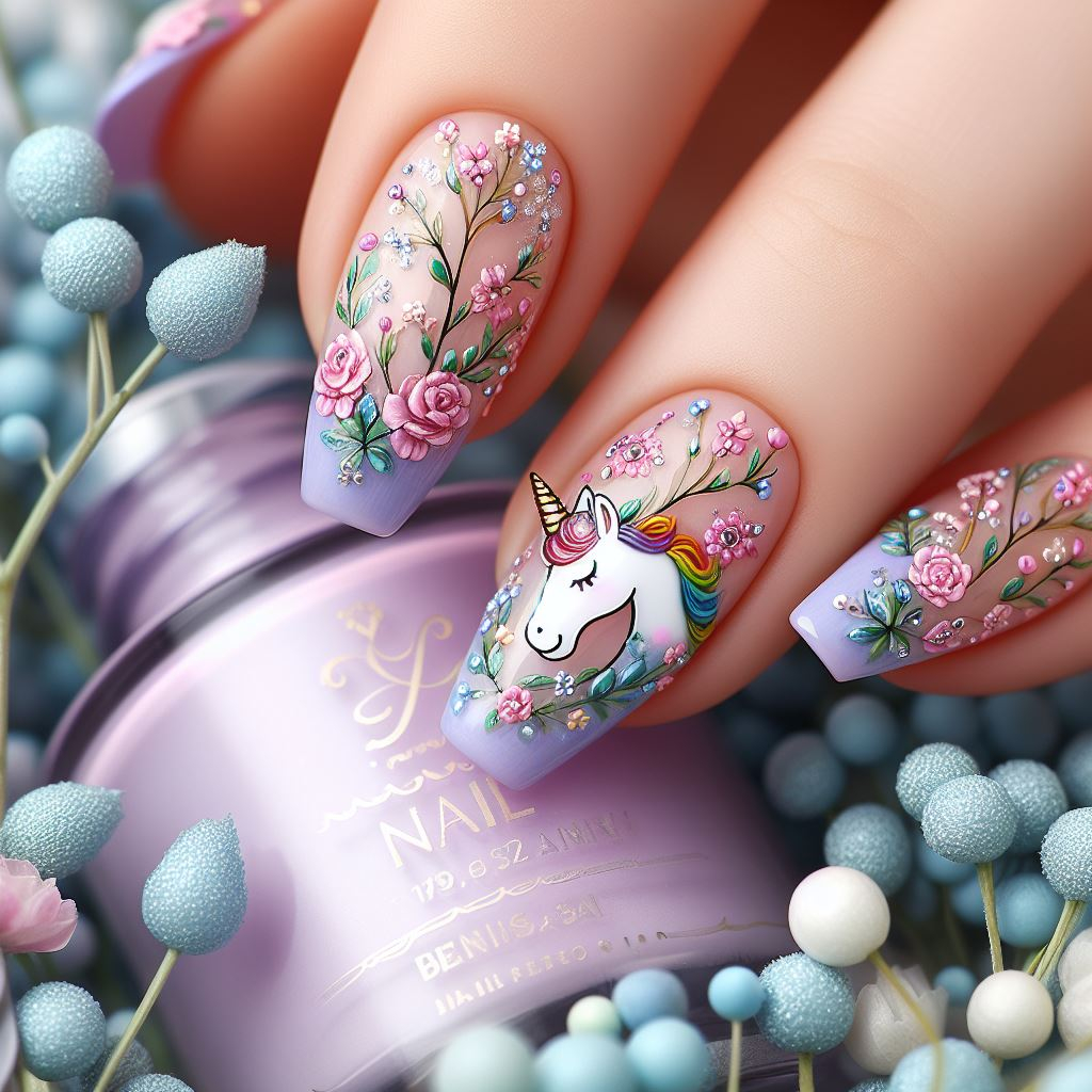 Minimalist magic! ✨ Recreate the essence of unicorns with a single, delicate white floral design accented with a touch of shimmer on a pearly white base.