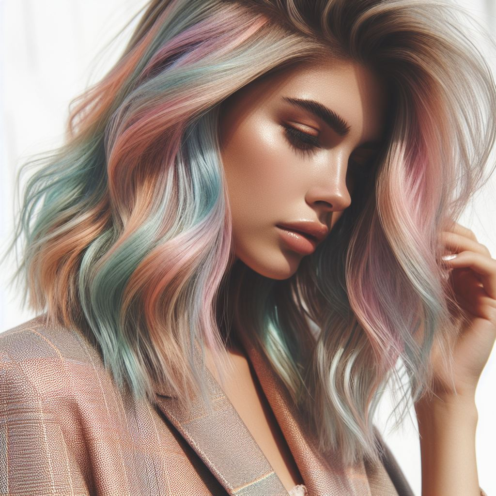 Beyond the Unicorn : Pastel rainbow hair isn't just for mythical creatures! This pin collection proves anyone can rock this whimsical hair trend.