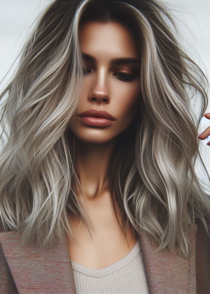 Beyond the Blonde: Elevate your blonde with a touch of shimmering silver! This pin collection showcases ash blonde with silver highlights for a truly icy hair masterpiece.