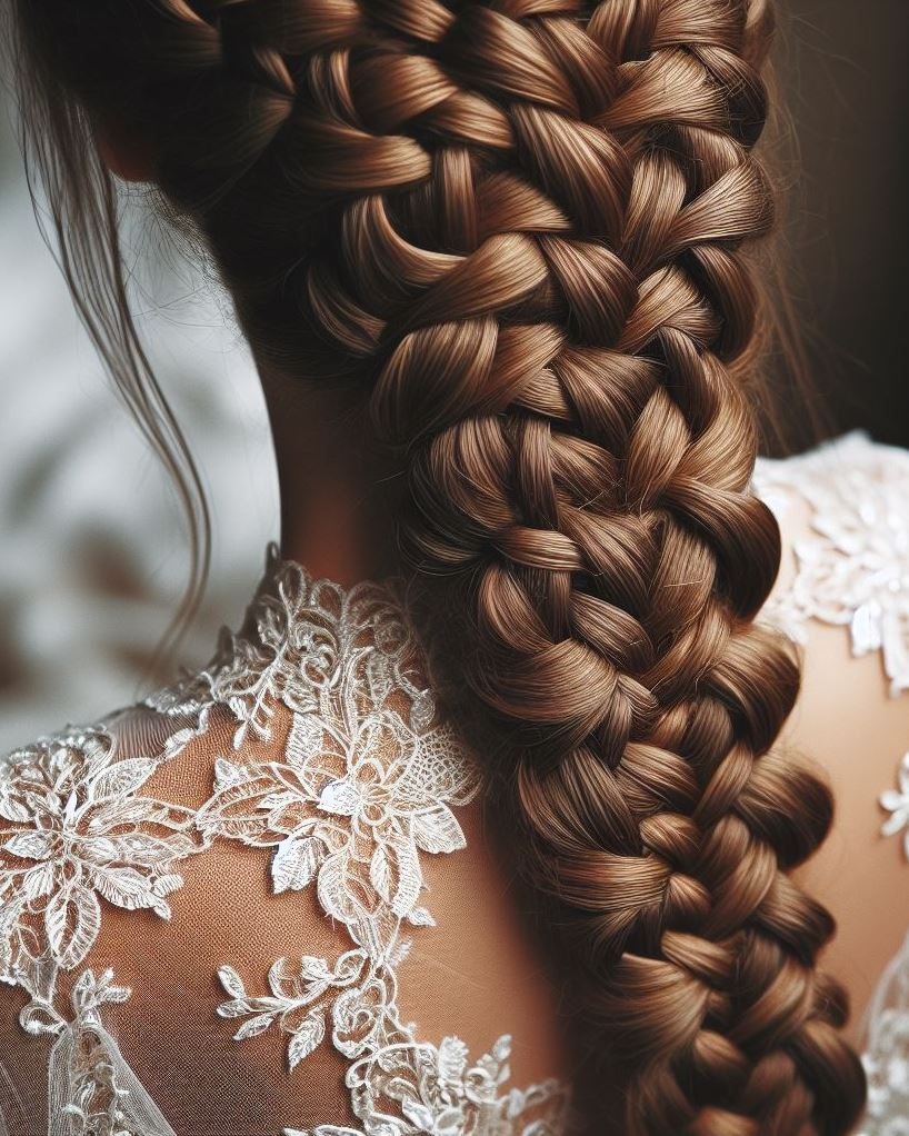 Goddess vibes for all occasions! Thick braids can be dressed up or down, creating a versatile hairstyle that's perfect for any event.