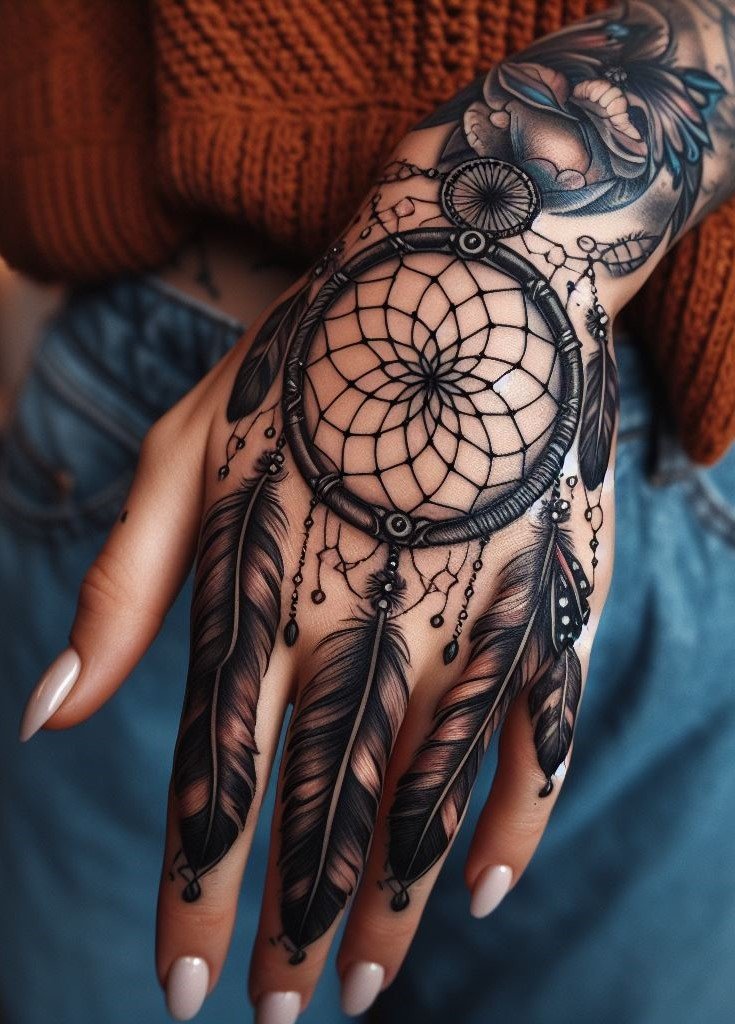 Ankle or Wrist Dream Catcher: A Delicate Reminder A smaller, more delicate dream catcher tattoo on the ankle or wrist serves as a subtle reminder of your dreams and inner strength.