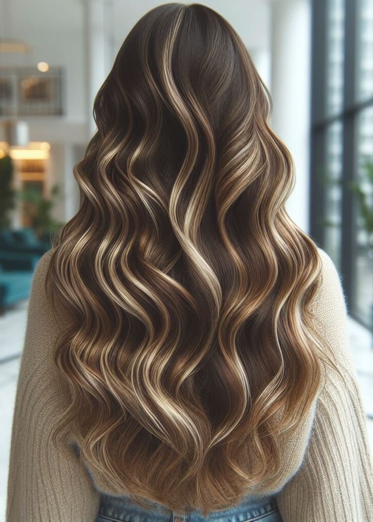 Effortless Glamour: Natural waves meet healthy blonde hair for a timeless, chic style.