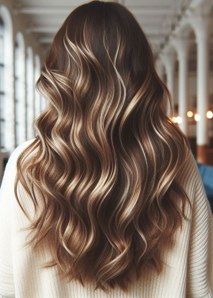 Honeycomb Hair: Golden blonde waves with a healthy shine create a sweet, sun-kissed look.
