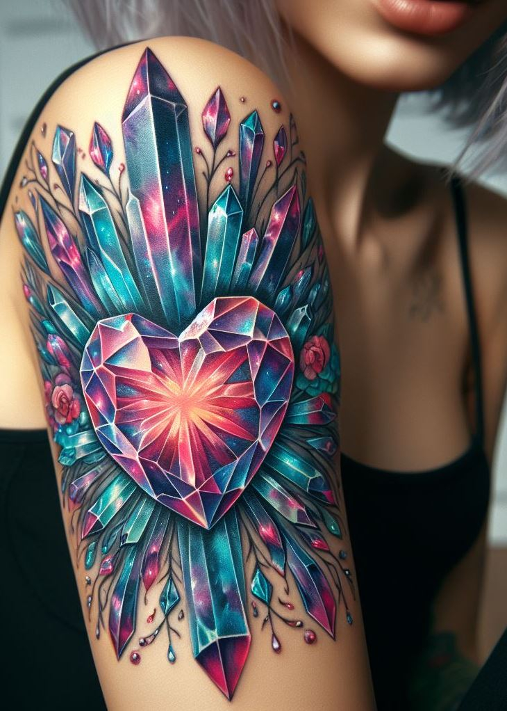 Let your heart wear its colors proudly with Crystal Tattoos that reflect every shade of passion through the Prismatic Ticker.