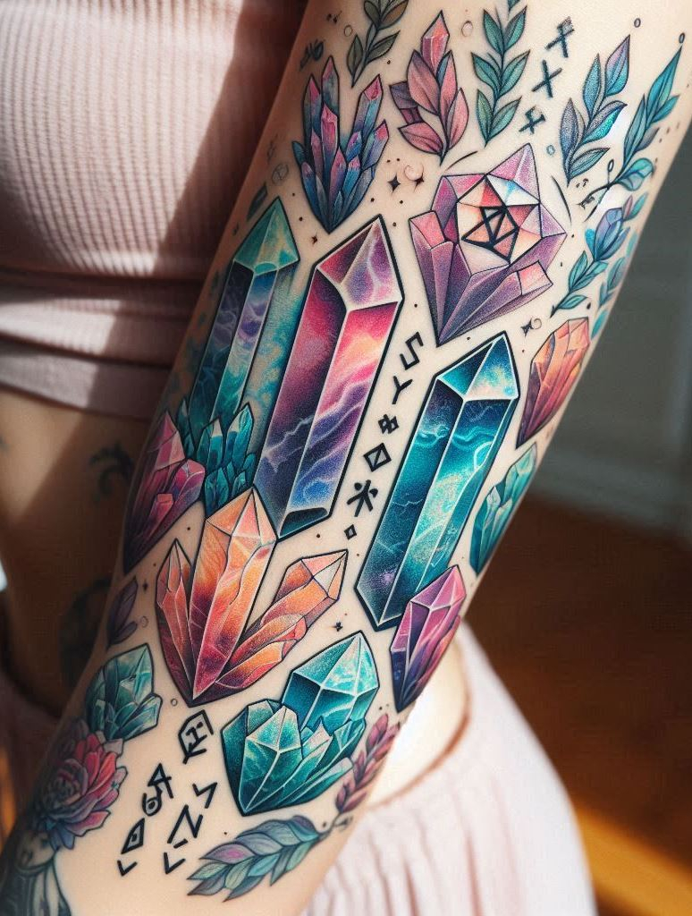 Engrave your epidermis with the secrets of the sages—Crystal Tattoos present Runic Crystal Recharge: Ancient Wisdom Meets Modern Bling. A fusion of old-world charm and contemporary sparkle that’s simply divine