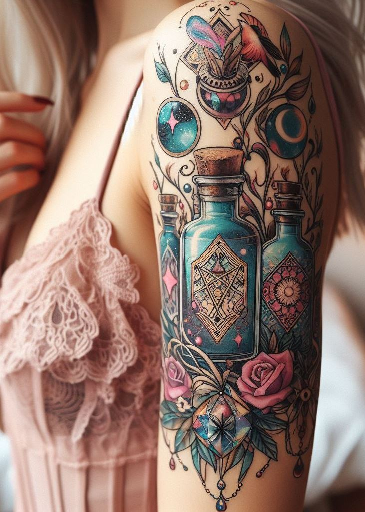 From the High Priestess to the Fool, let the tarot guide your path and your style. These Magic Potion Tattoos are a serum of self-expression, bottled and inked.