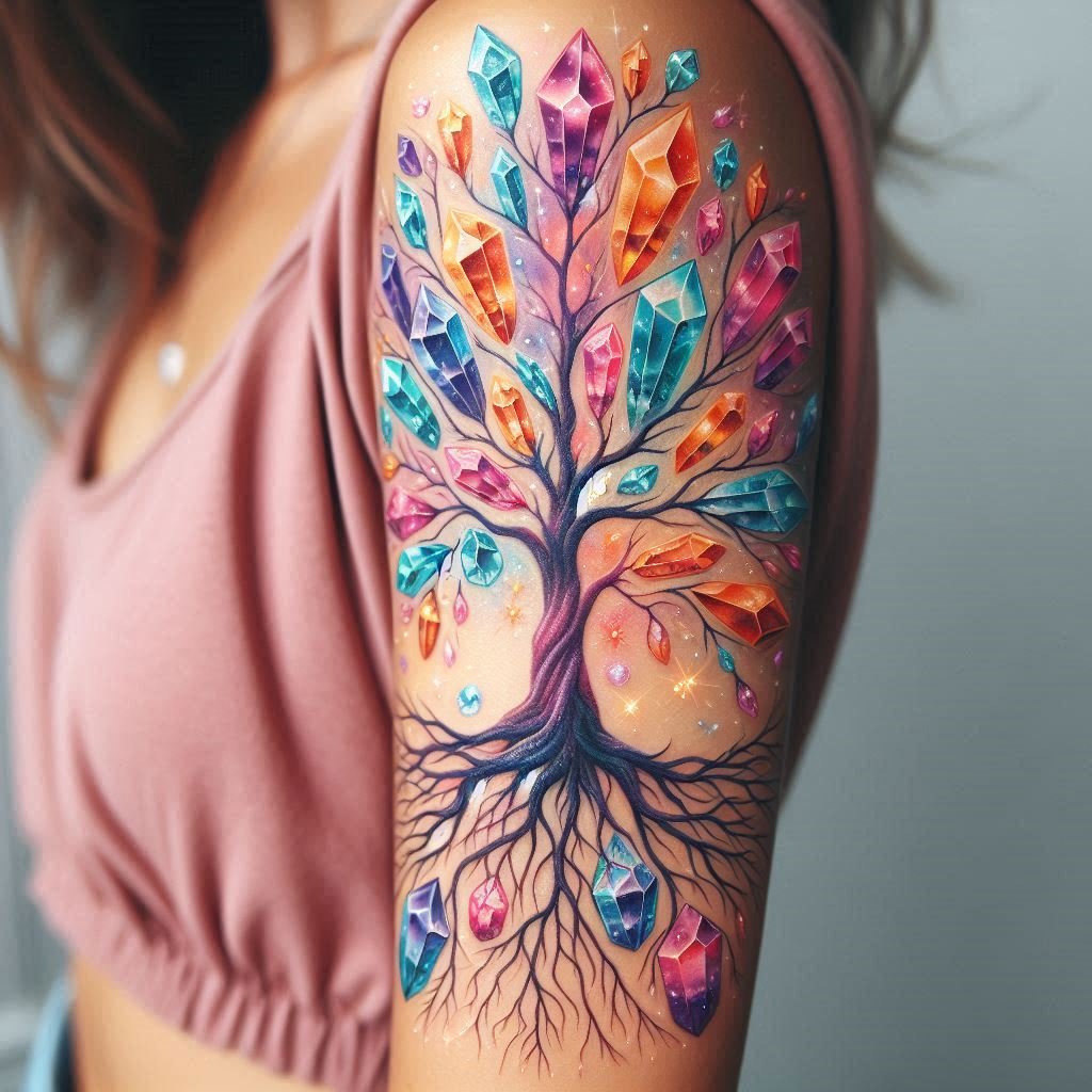 Crystal Tattoo Magic Revealed | Pocoko Crystal Tree of Life | Crystal Tattoo