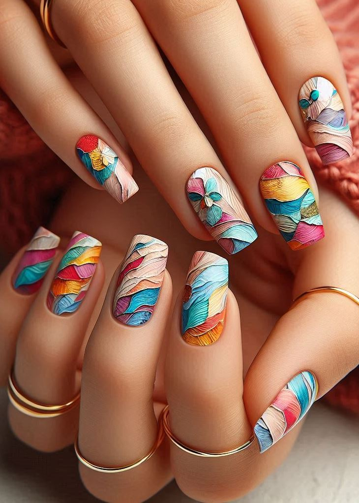 Abstract Nail Art: It's Not Just Random Splotches (We Promise!) | May 2024