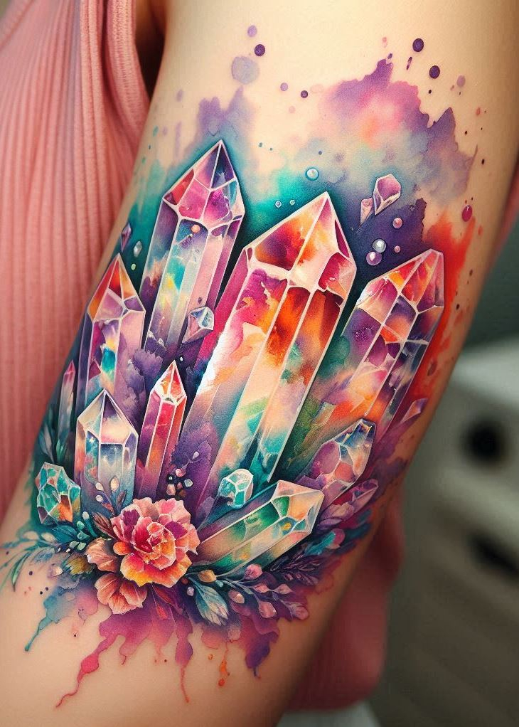 Drift into a royal reverie with “Crystal Tattoos,” where watercolor whispers meet the definitive sparkle of crystal. This is the art of contrast, curated for the queen that you are.