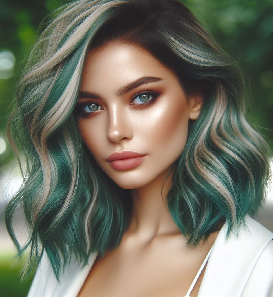 Honeydew Dream: Achieve a soft and feminine look with a pastel honeydew green hair color. Perfect for fair skin tones and those who prefer a subtle yet eye-catching hair color.