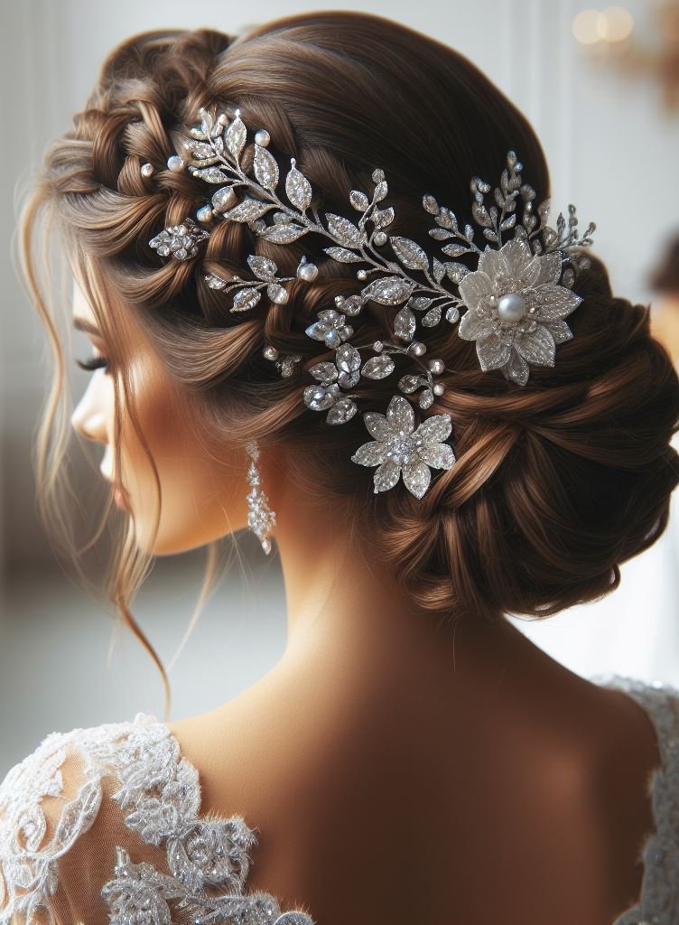 Bridal Hairstyle Accessories: Enhancing Your Wedding Hair | Pocoko A braid that binds more than just hair—it weaves the future with threads of past and present joy.