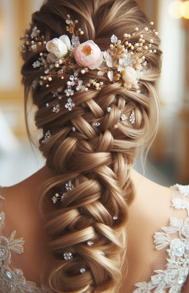 Bridal Hairstyle Accessories: Enhancing Your Wedding Hair | Pocoko Strands spun from the golden threads of affection. Your wedding hair is the loom of love's richest fabric.