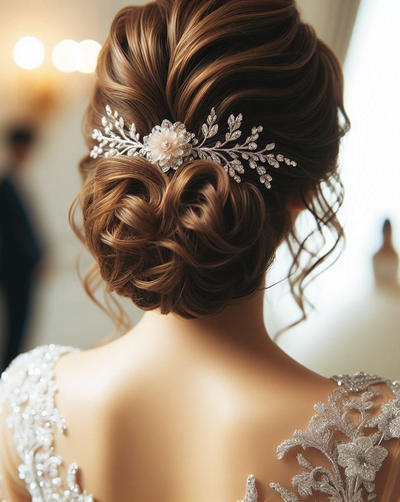 Bridal Hairstyle Accessories: Enhancing Your Wedding Hair | Pocoko A symphony of strands, each one singing a note of elegance. On your wedding day, let your hair play the sweetest melody.
