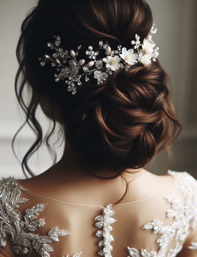 Bridal Hairstyle Accessories: Enhancing Your Wedding Hair | Pocoko Whispers of silk and satin, your hair is the fabric of dreams. Weave a tale of enchantment with every twist and turn.