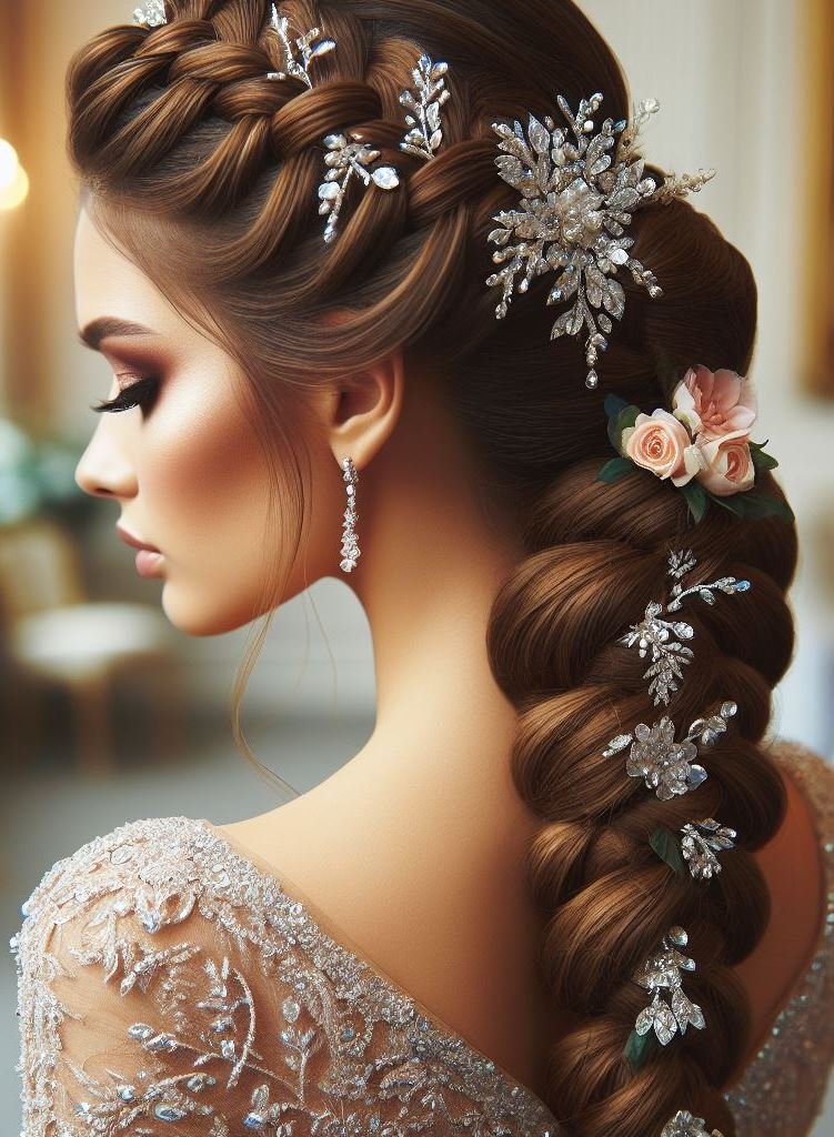 Bridal Hairstyle Accessories: Enhancing Your Wedding Hair | Pocoko The brushstrokes of your wedding hairstyle paint a picture of pure bliss. Let each strand tell a story of love's tender kiss.