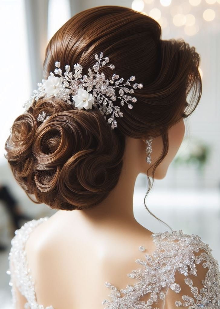 Bridal Hairstyle Accessories: Enhancing Your Wedding Hair | Pocoko A bun that's less of a hairstyle and more of a love nest. Tuck in your dreams and let them take flight.