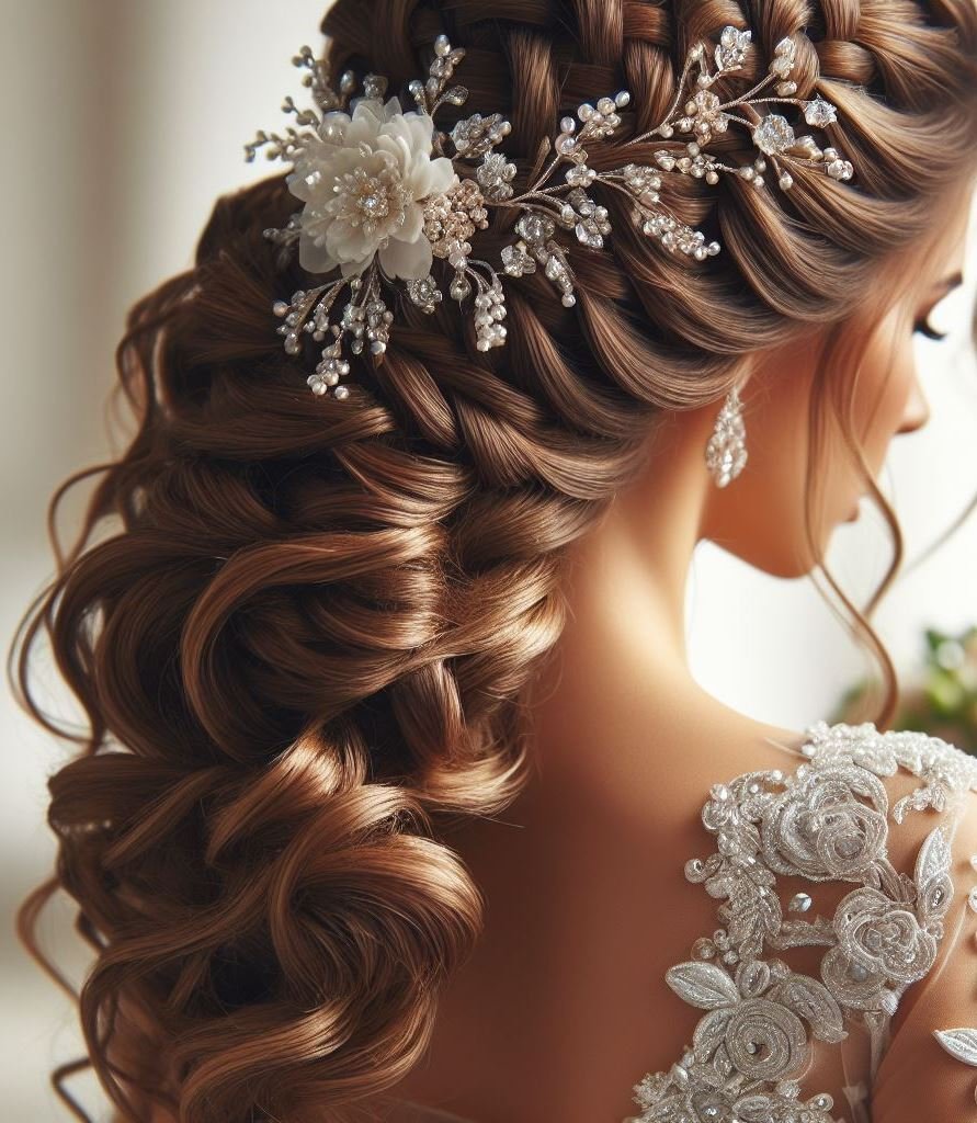 Bridal Hairstyle Accessories: Enhancing Your Wedding Hair | Pocoko Strands spun from the golden threads of affection. Your wedding hair is the loom of love's richest fabric.