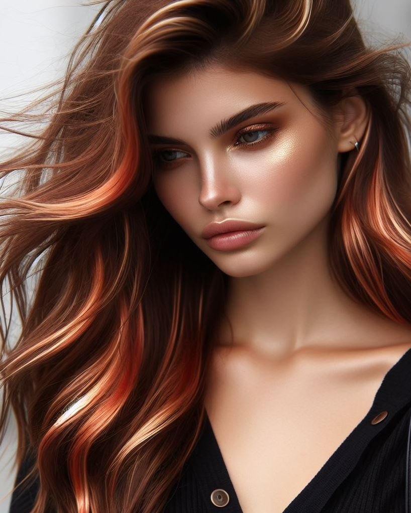 Penny for Your Thoughts: Turn heads with this bright copper hue, kissed by golden highlights. It’s like finding treasure in your tresses—a blend of warmth and radiance that’s worth every cent.