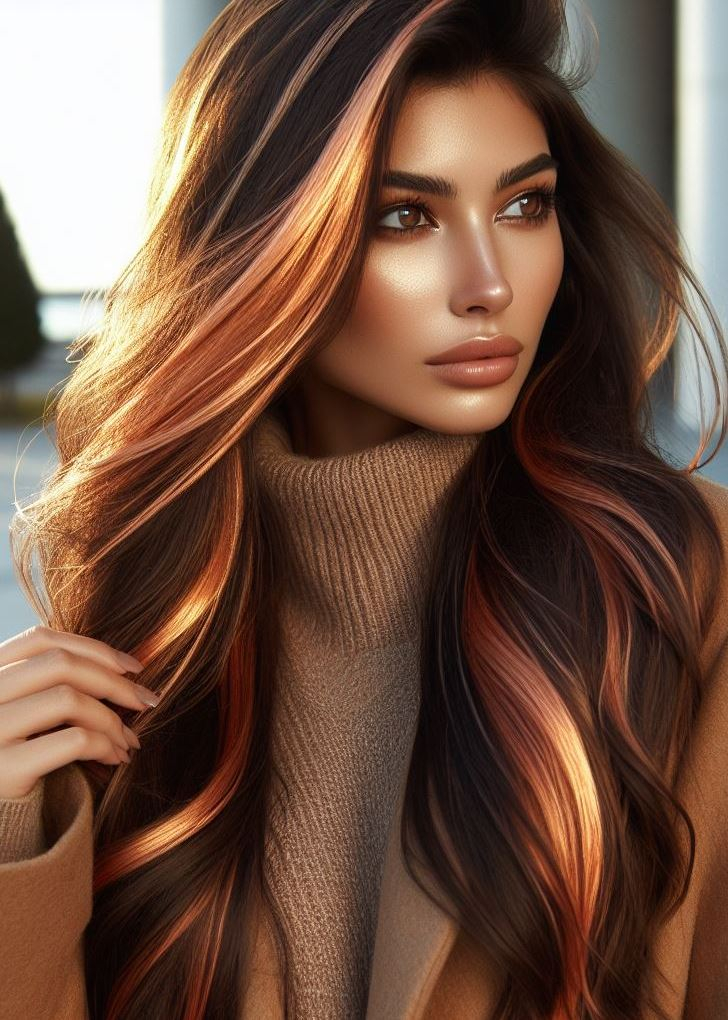 Fool’s Gold Glam: Who needs real gold when your hair can shimmer like a precious metal? These penny-colored strands with golden accents are pure luxury.