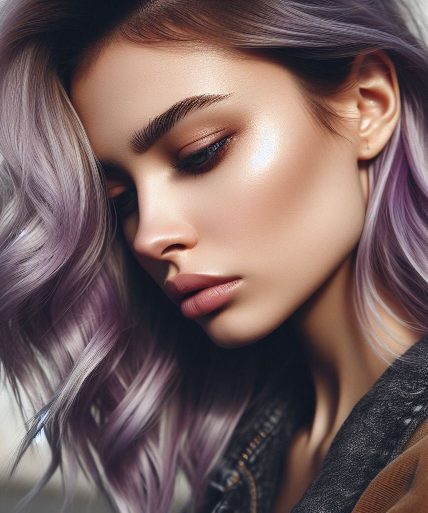 Hair Color Trends: Brassy Brunettes Beware! Cool Tones are Here | Pocoko Lavender Luster: Your hair, but make it magical. These lilac highlights dance through lavender waves, creating an otherworldly glow. Perfect for fairy queens and stardust dreamers. 🌟💜