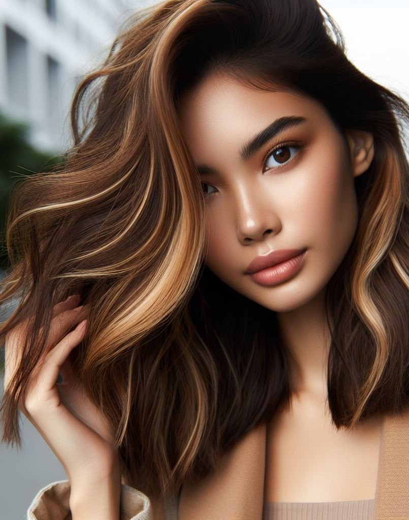 Hair Color Trends: Brassy Brunettes Beware! Cool Tones are Here | Pocoko “Cinnamon Swirl Sophistication”: Toffee meets sophistication in this delicious combo. The brown base gets a dash of cinnamon, adding depth and dimension. It’s like wrapping your locks in a cozy cashmere scarf.