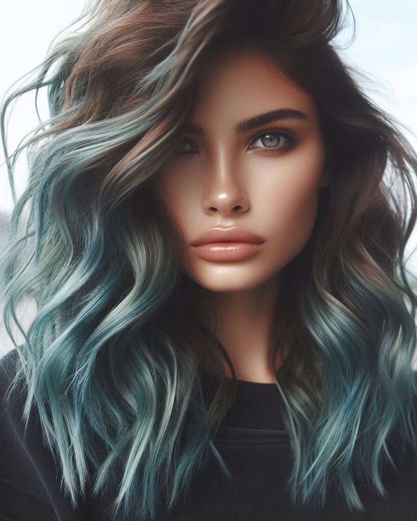 Hair Color Trends: Brassy Brunettes Beware! Cool Tones are Here | Pocoko “Mermaid Chic Vibes”: Imagine your hair kissed by the sea—cobalt blues swirling with hints of emerald green. It’s like channeling your inner mermaid while sipping a tropical cocktail. Dive in, darling!