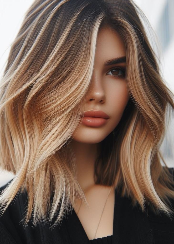 Hair Color Trends: Brassy Brunettes Beware! Cool Tones are Here | Pocoko “Maple Syrup Chic”: This trend is all about that glossy finish. The honey blonde shines like morning dew, while the caramel lowlights add richness. It’s the hair equivalent of a cozy brunch spot.