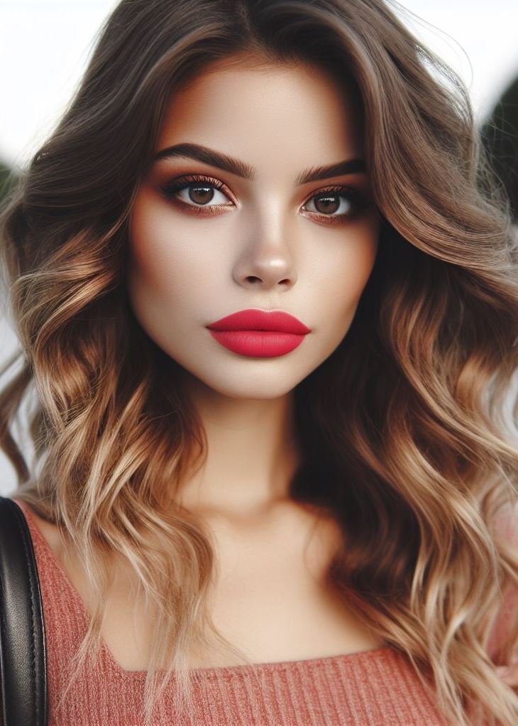 Weekend vibes! Effortless and sweet, cherry red lips are perfect for casual outings.