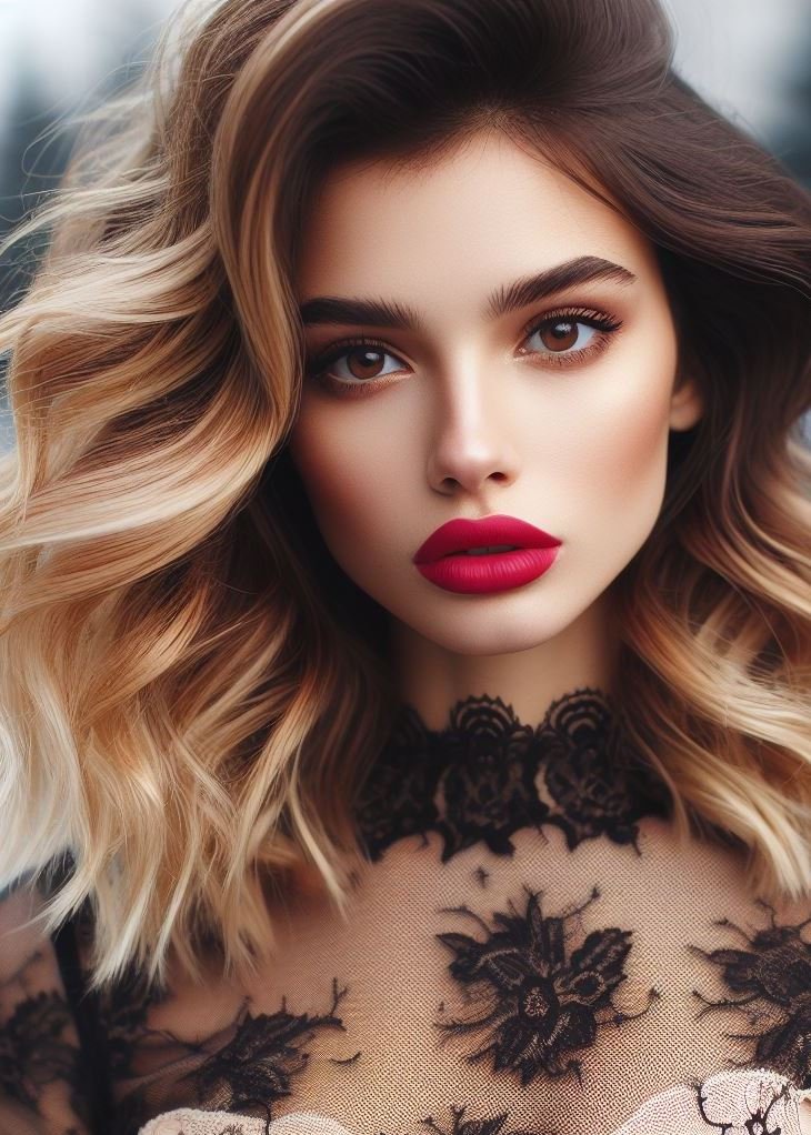 More than just a color, it's a feeling! Cherry red lips exude confidence and a touch of innocent sweetness.