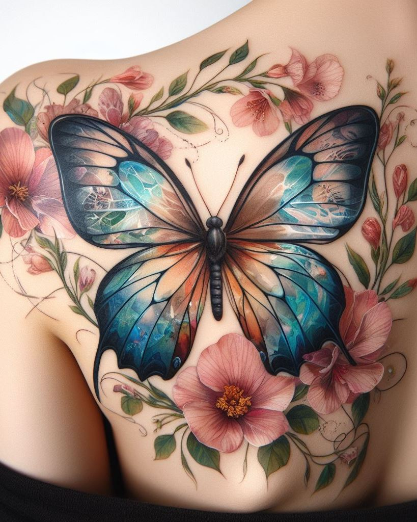 Bring a burst of color and life to your shoulder and back with butterfly tattoos. These whimsical designs are perfect for anyone who believes in the power of transformation and the beauty of nature.