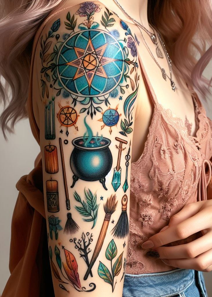 Ink your arm with a cauldron—where dreams simmer and intentions ignite.