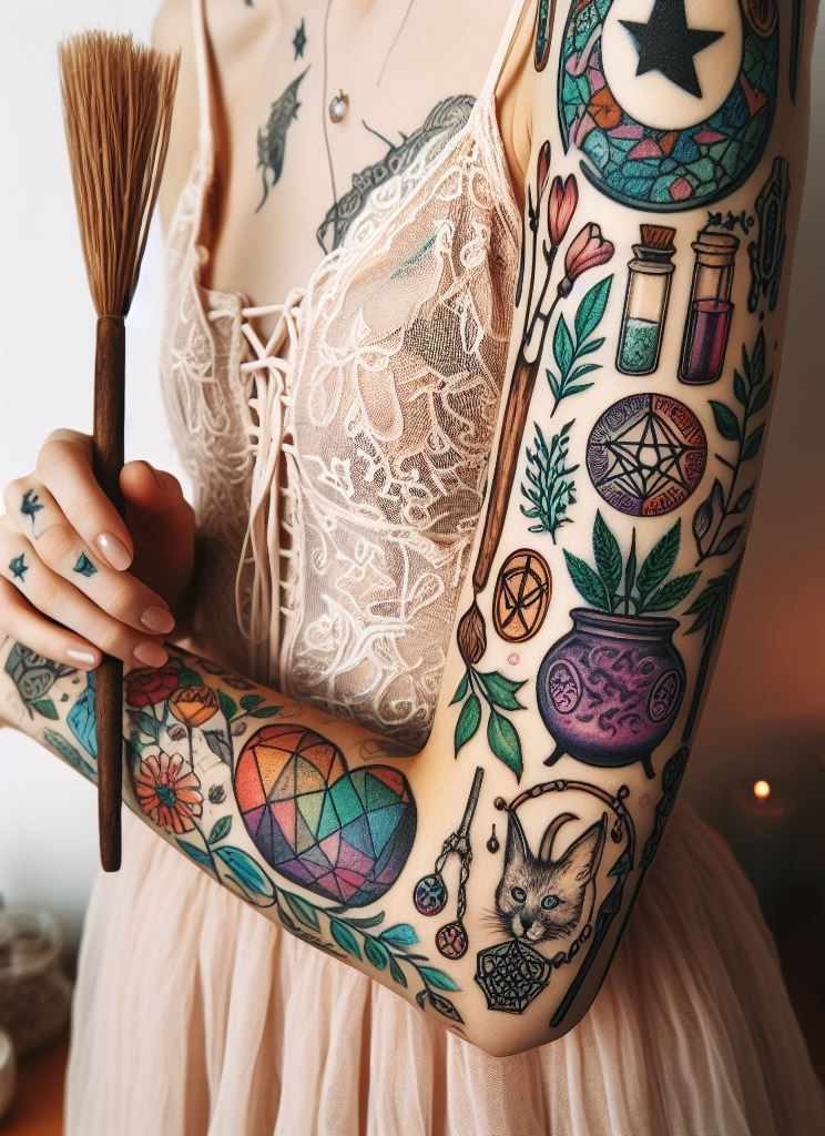 Witchy vibes: A cauldron on your arm—because magic is a state of mind.