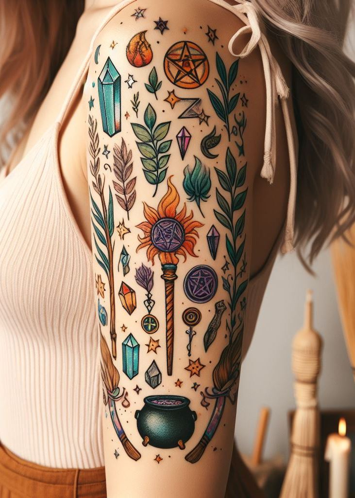 Brewing magic: This cauldron tattoo on your arm is your personal charm.