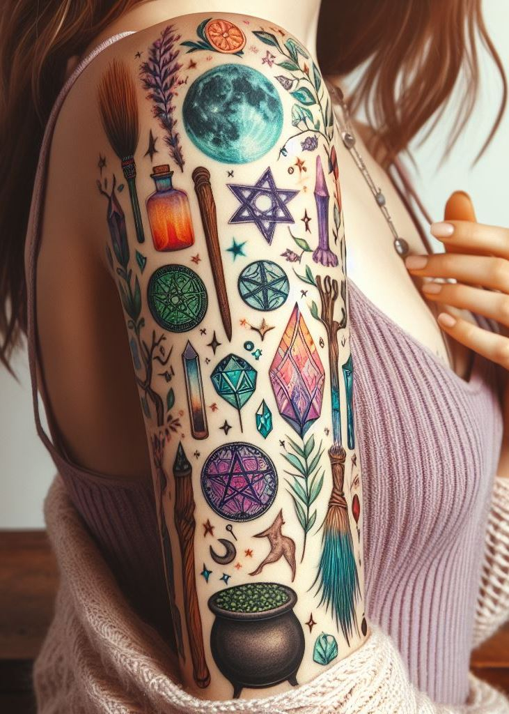 Arm alchemy: This cauldron tattoo brews creativity, stirs inspiration, and adds a dash of otherworldly charm to your ink collection.