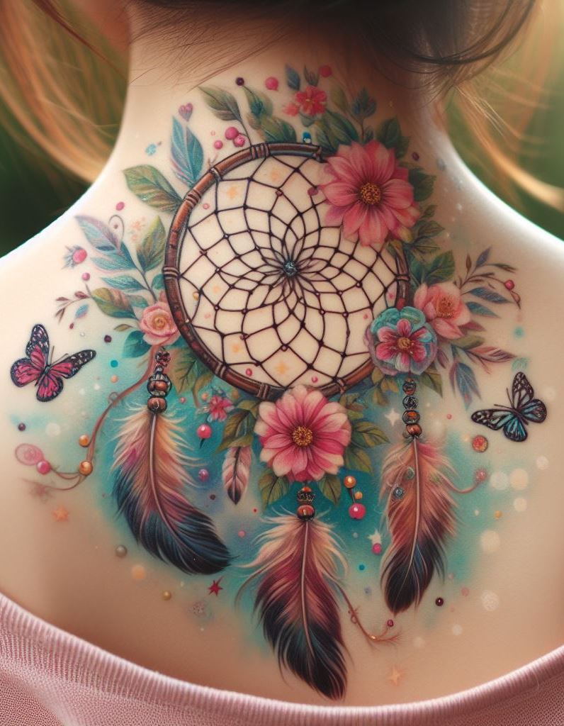 Wear your dreams on your sleeve—literally! Dreamcatcher tattoos on your shoulder and back bring a sense of serenity and ward off the bad vibes in style.