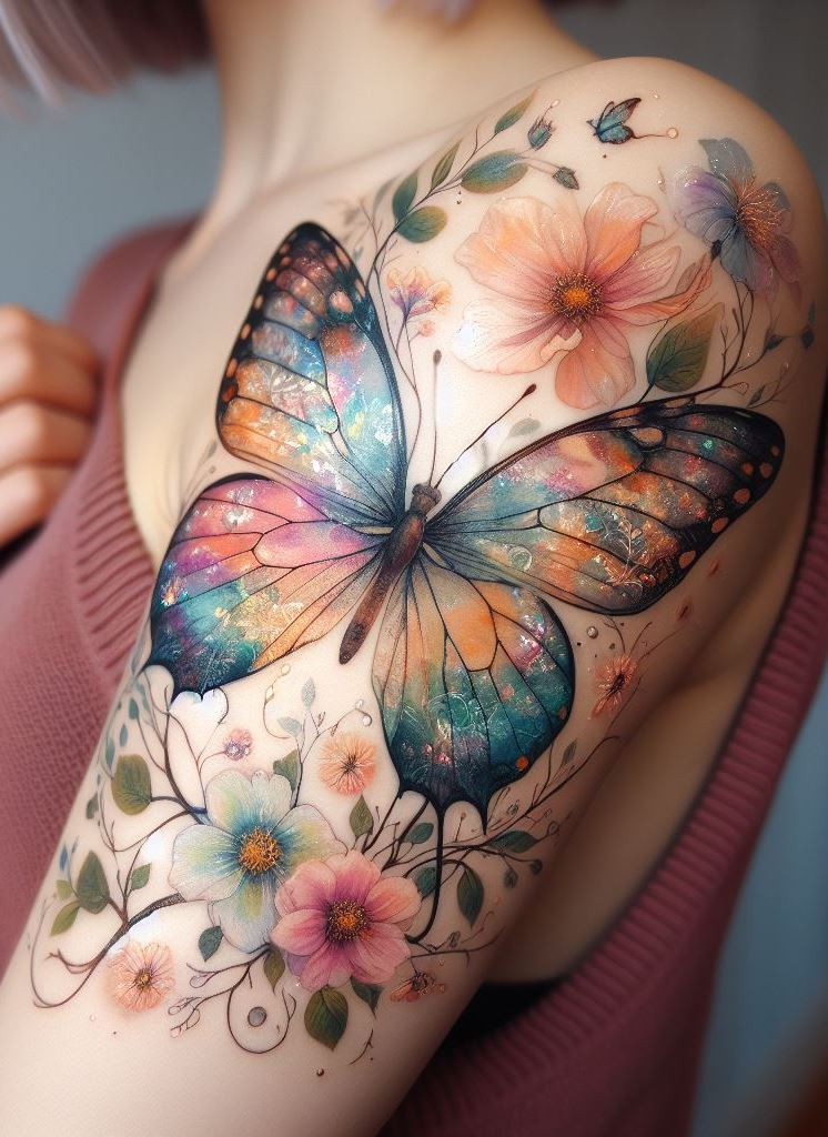 Butterfly Alchemy: Merge the elegance of butterflies with the mischief of fairies. This tattoo captures the alchemical blend of nature’s wonders, where metamorphosis meets magic.