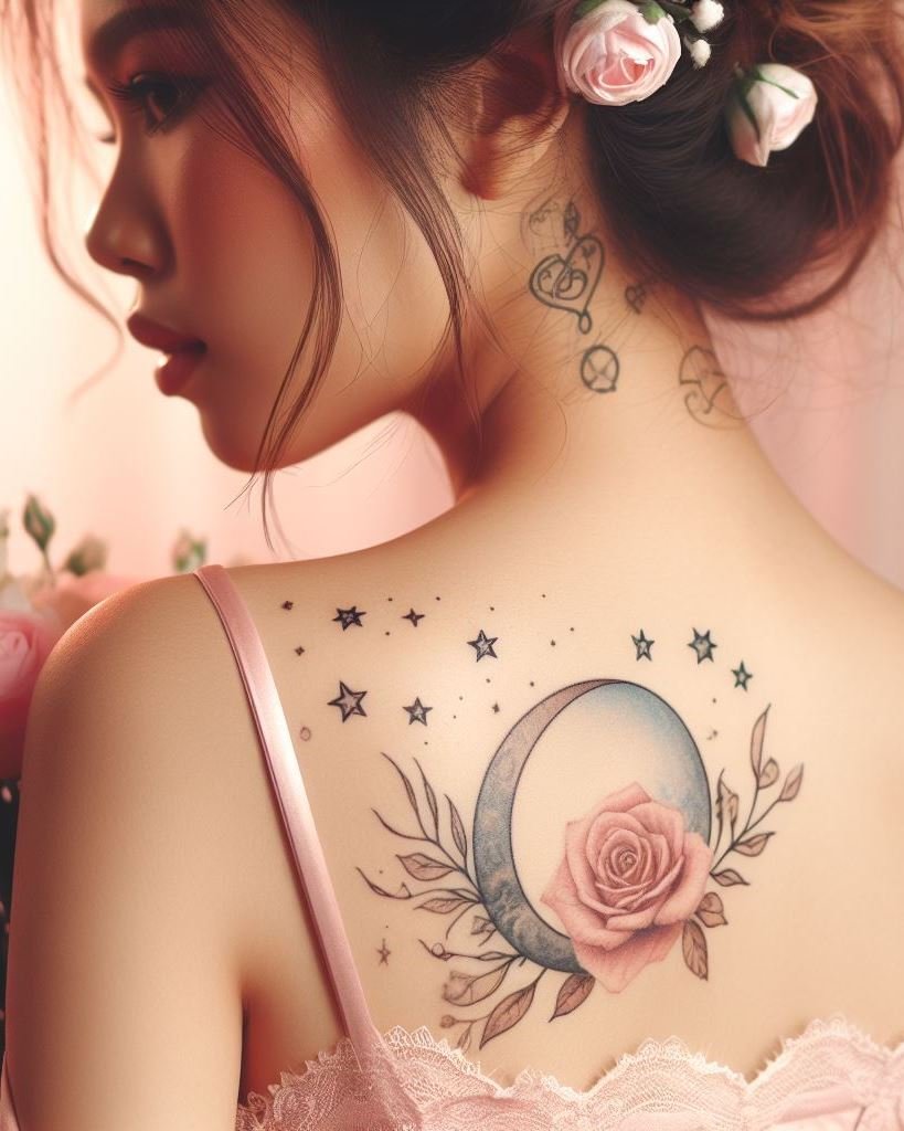 Let the serenity of the forest adorn your shoulder and back with fern and flowers tattoos. These designs are perfect for those who find peace and beauty in nature.