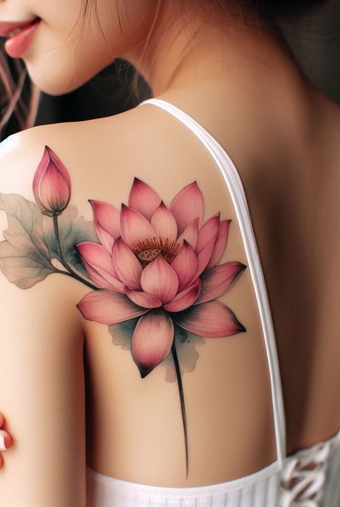 Bring the garden to life on your skin with fern and flowers inspired shoulder and back tattoos. These delicate designs are a perfect blend of nature’s charm and personal expression.