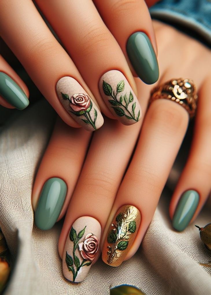 🍀 Irish luck meets glam! These textured gold glitter nails on accent green bases are a pot of nail art gold. Whether you’re celebrating St. Patrick’s Day or simply feeling whimsical, these nails will make you the envy of leprechauns.