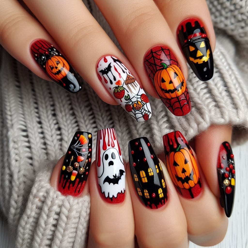 Halloween Nails: Spooktacular Spooky Designs That Are Fang-tastic | Pocoko Halloween Nails Cover