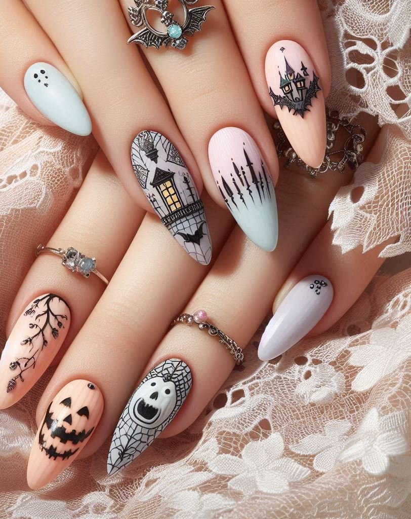Halloween Nails: Spooktacular Spooky Designs That Are Fang-tastic | Pocoko Goblin Gold: Metallic gold nails that shimmer like stolen treasure. Perfect for mischievous pixies. 🌟🧚