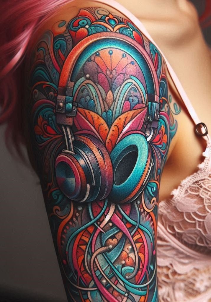 Ready to amplify your tattoo collection? Headphones themed tattoos are the perfect way to showcase your love for music. Each design is a tribute to the sounds that move you.