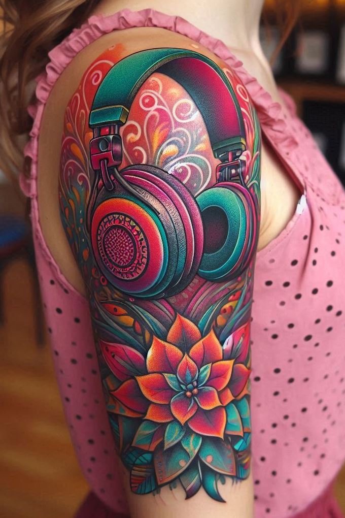 Tune into some fresh ink with headphones themed tattoos. Perfect for those who live and breathe music, these designs let you showcase your love for all things audio.
