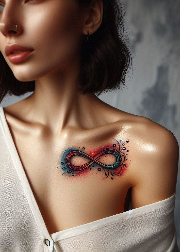 Abstract whispers of forever. This infinity tattoo defies definition, leaving room for your personal interpretation.