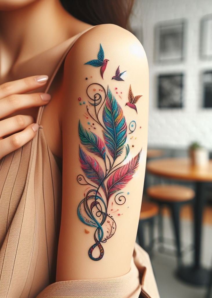 Lovebirds unite! An infinity tattoo with birds celebrates your eternal connection. Because when hearts take flight, there’s no landing. 🌈🦜