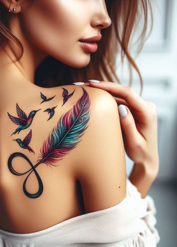 Infinity symbol? Check. Birds? Check. Love? Absolutely! This tattoo combines all the right elements for a forever story etched in ink.