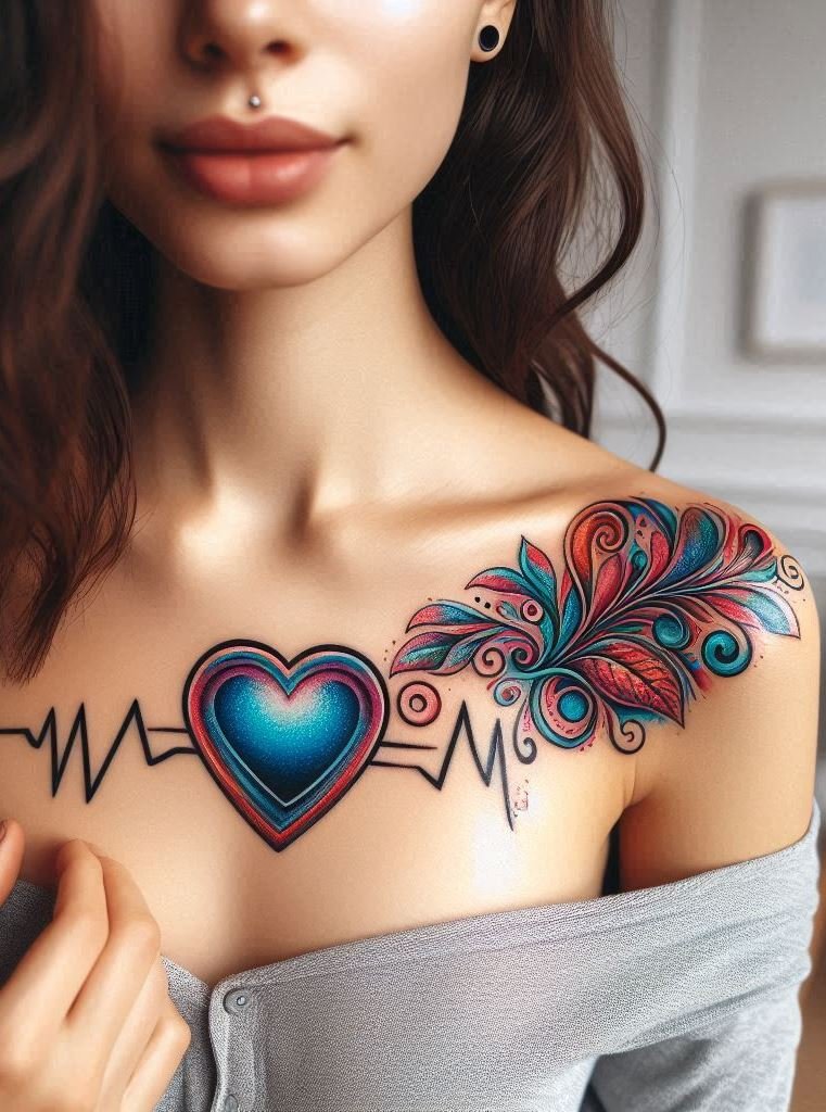 Ink your love story with an infinity heartbeat tattoo. It pulses with eternal passion, like a rhythm that never misses a beat. 🌟💓